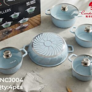 ITSMILLERS 4-piece die-cast non-stick cookware casserole set