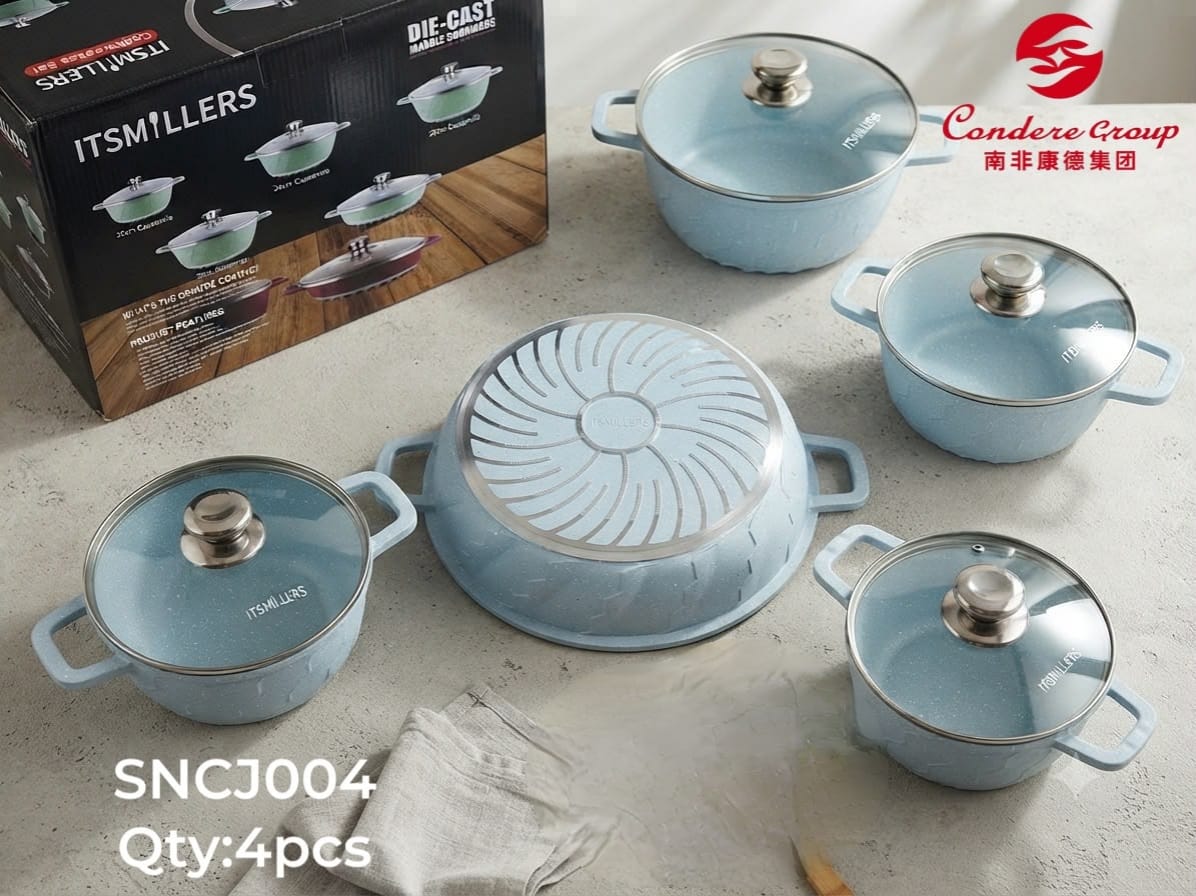 ITSMILLERS 4-piece die-cast non-stick cookware casserole set