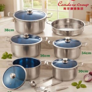Condere12-Piece Stainless Steel Cookware Set (Model: CDH-010)