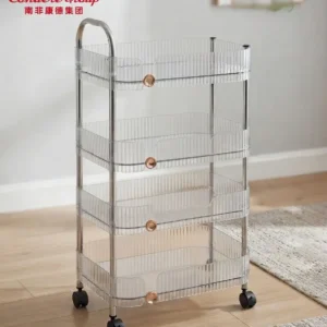 trolley Condere  4-Tier Acrylic Clear Rolling Storage Cart (Model: MLH-264015)