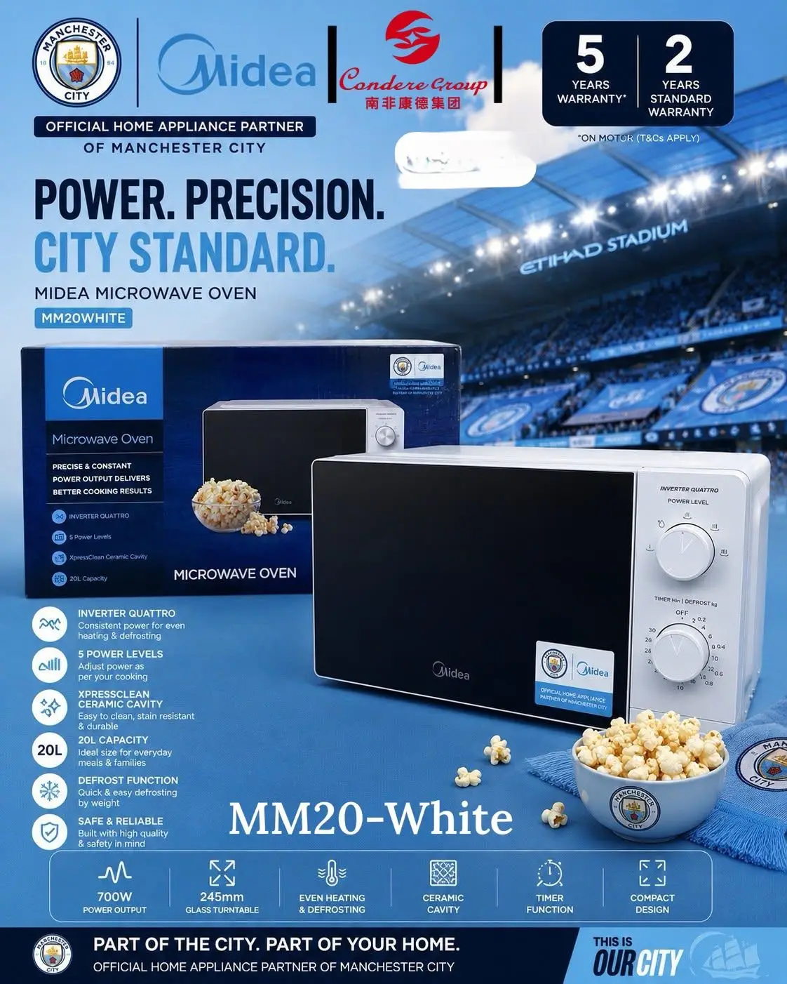 Microwave oven MIDEA 20LT WHITE