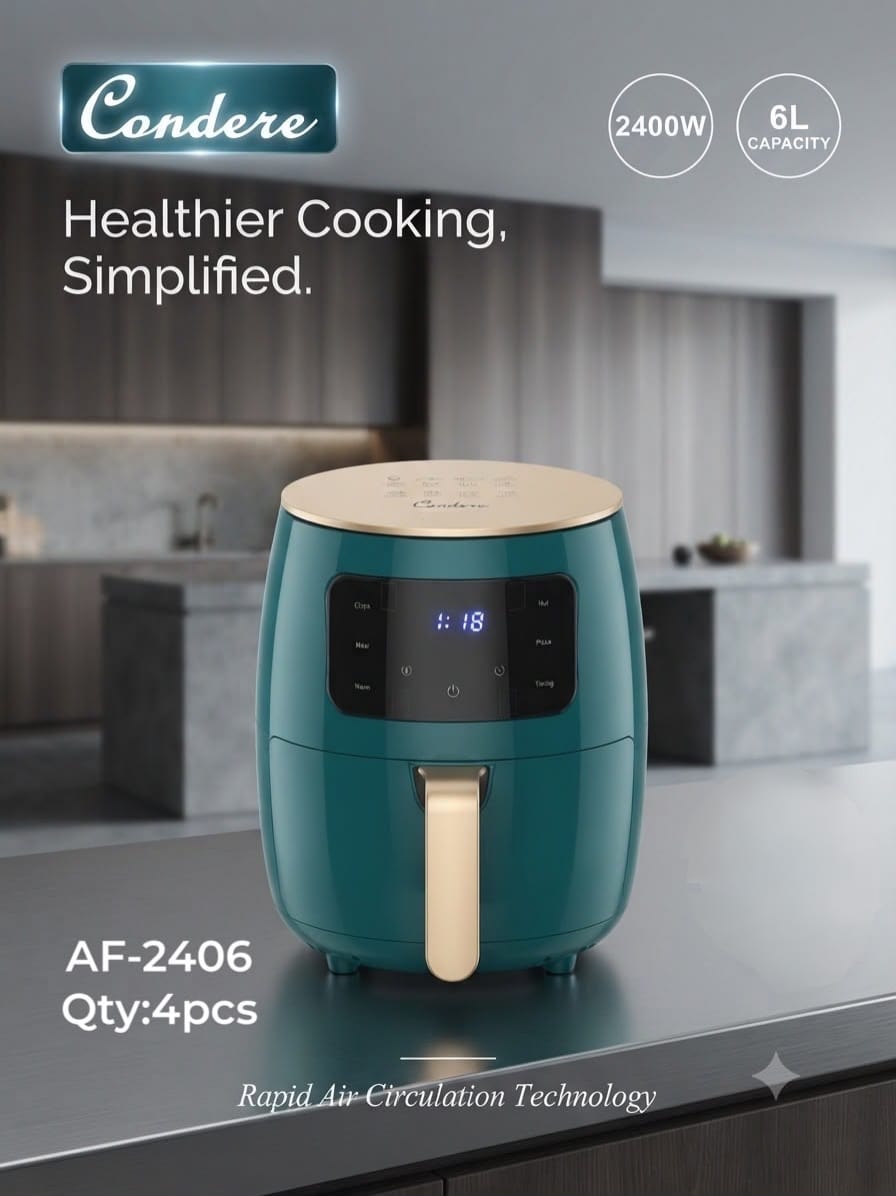 Condere 6L Digital Air Fryer (Model: AF-2406)