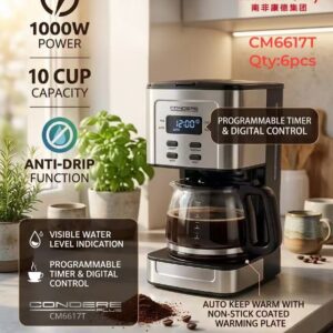Condere Plus CM6617T Programmable Coffee Maker